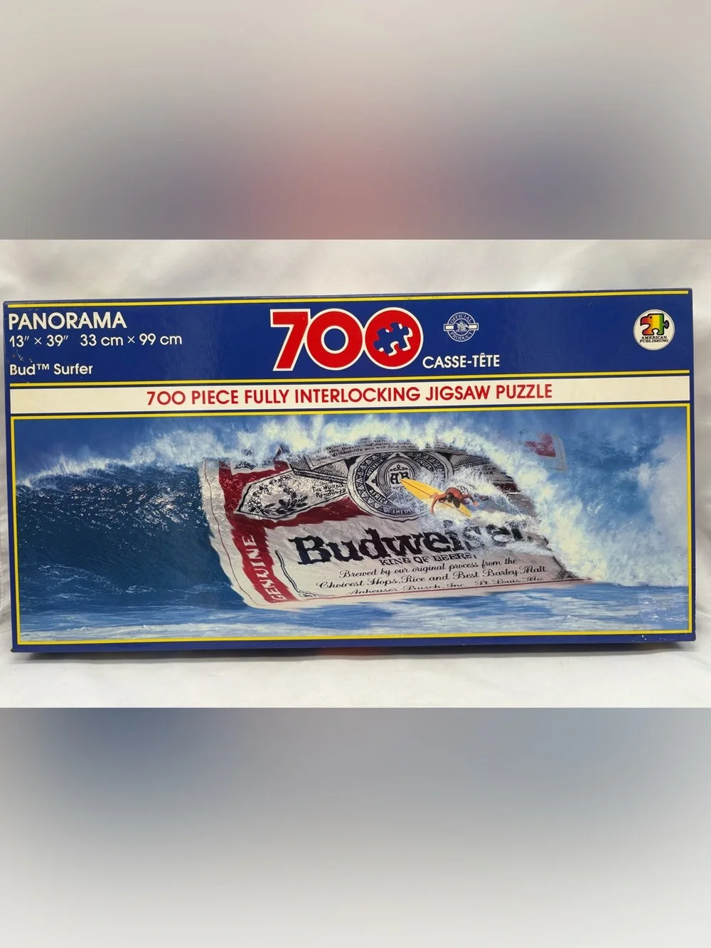 Rare Vtg  1990 Anheuser Busch Budweiser Bud Surfer 700 Pc Jigsaw Puzzle NEW